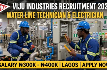 Viju Industries Recruitment 2026: Water Line Technician & Electrician